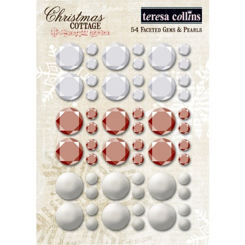 Teresa Collins - Christmas Cottage Collection - Faceted Rhinestones