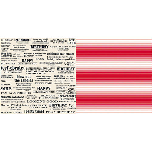 Teresa Collins - Celebrate Collection - 12 x 12 Double Sided Paper - Definitions