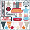 Teresa Collins - Celebrate Collection - Die Cut Chipboard - Elements, CLEARANCE