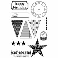 Teresa Collins - Celebrate Collection - Clear Acrylic Stamps