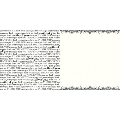 Teresa Collins - Giving Thanks Collection - 12 x 12 Double Sided Paper - Thank You