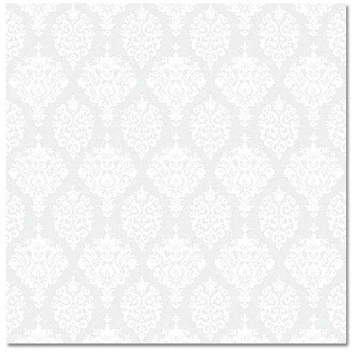 Teresa Collins - Mr. and Mrs. Collection - 12 x 12 Transparency - White Damask, BRAND NEW