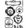 Teresa Collins - Mr. And Mrs. Collection - Clear Acrylic Stamp Set, CLEARANCE