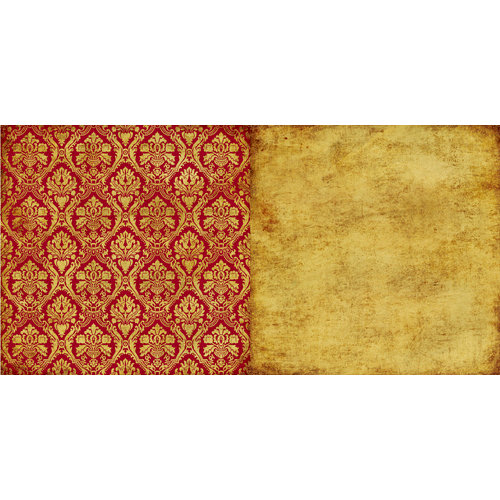 Teresa Collins - Noel Collection - Christmas - 12 x 12 Double Sided Paper - Red Damask