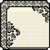 Teresa Collins - Notations Collection - 12 x 12 Double Sided Die Cut Paper - Damask