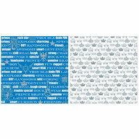 Teresa Collins - On the Edge Collection - 12 x 12 Double Sided Paper - Words