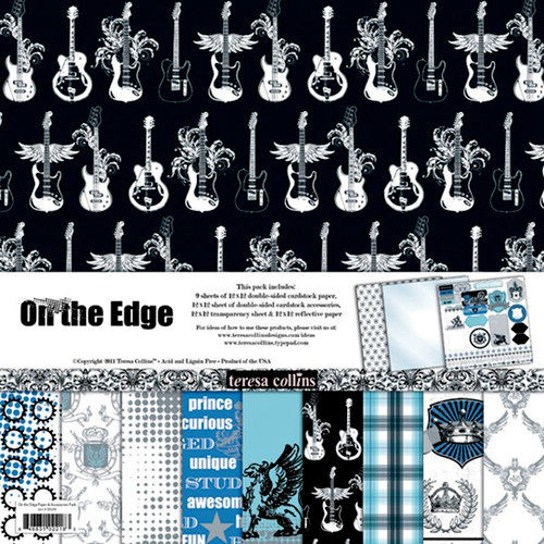 Teresa Collins - On the Edge Collection - 12 x 12 Paper and Accessories Pack