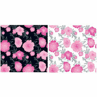 Teresa Collins - Posh Collection - 12 x 12 Double Sided Paper - Posh Flower
