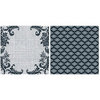 Teresa Collins - Posh Collection - 12 x 12 Double Sided Paper - Gray Flourishes