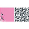 Teresa Collins - Posh Collection - 12 x 12 Double Sided Paper - Pink Fishnet