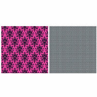 Teresa Collins - Posh Collection - 12 x 12 Double Sided Paper - Posh Damask
