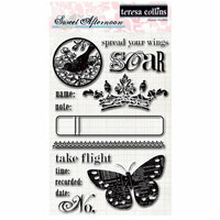 Teresa Collins - Sweet Afternoon Collection - Clear Acrylic Stamps