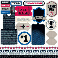 Teresa Collins - Sports Edition II Collection - 12 x 12 Die Cut Paper