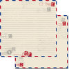 Teresa Collins - Travel Ledger Collection - 12 x 12 Double Sided Paper - Travel Letter