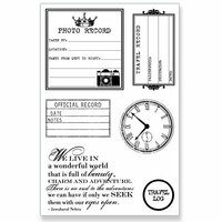 Teresa Collins - Travel Ledger Collection - Clear Acrylic Stamp Set