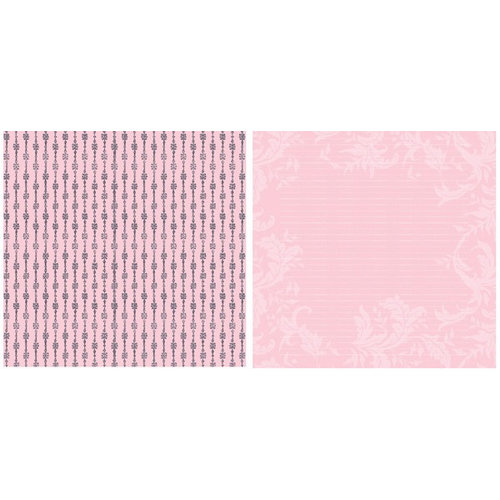 Teresa Collins - Timeless Collection - 12 x 12 Double Sided Paper - Pink Stripe