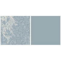 Teresa Collins - Timeless Collection - 12 x 12 Double Sided Paper - Gray Swirl