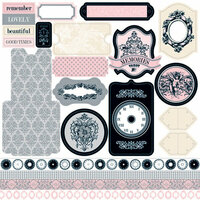 Teresa Collins - Timeless Collection - 12 x 12 Die Cut Paper