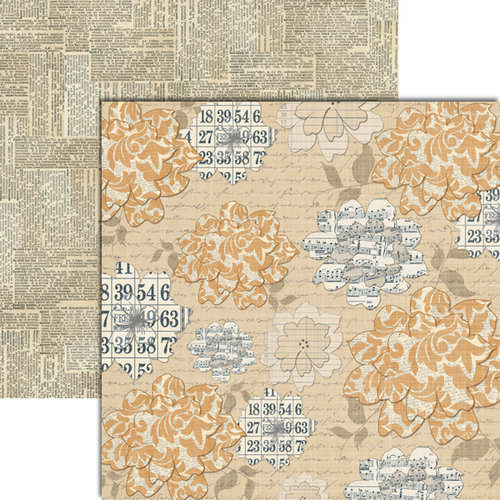 Teresa Collins - Vintage Finds Collection - 12 x 12 Double Sided Paper - Flowers