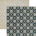 Teresa Collins - Vintage Finds Collection - 12 x 12 Double Sided Paper - Black Damask