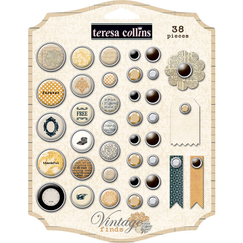 Teresa Collins - Vintage Finds Collection - Decorative Brads