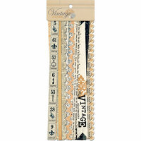 Teresa Collins - Vintage Finds Collection - Border Strips with Glitter Accents