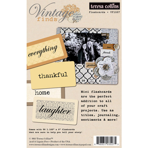 Teresa Collins - Vintage Finds Collection - Flash Cards