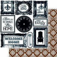 Teresa Collins - Welcome Home Collection - 12 x 12 Double Sided Paper - Home