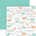 Teresa Collins - Tell Your Story Collection - 12 x 12 Double Sided Paper - Butterfly