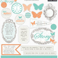 Teresa Collins - Tell Your Story Collection - Die Cut Chipboard Stickers - Elements