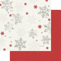 Teresa Collins Designs - Candy Cane Lane Collection - Christmas - 12 x 12 Double Sided Paper - Snowflakes