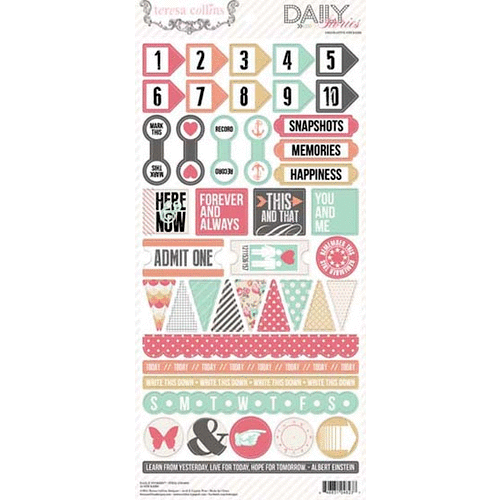 Teresa Collins Designs - Daily Stories Collection - Cardstock Stickers - Decorative