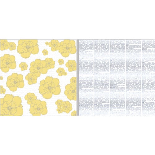 Teresa Collins - Everyday Moments Collection - 12 x 12 Double Sided Paper - Yellow Flowers