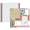 Teresa Collins - Far and Away Collection - 12 x 12 Double Sided Paper - Ephemera