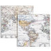 Teresa Collins - Far and Away Collection - 12 x 12 Double Sided Paper - Maps