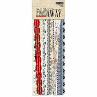 Teresa Collins - Far and Away Collection - Border Strips with Glitter Accents