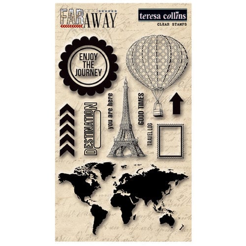 Teresa Collins - Far and Away Collection - Clear Acrylic Stamps