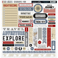 Teresa Collins - Far and Away Collection - 12 x 12 Die Cut Chipboard Stickers - Elements