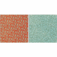 Teresa Collins - Fabrications Collection - Canvas - 12 x 12 Double Sided Paper - Petite Flowers