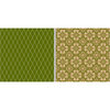 Teresa Collins - Fabrications Collection - Linen - 12 x 12 Double Sided Paper - Green Diamond