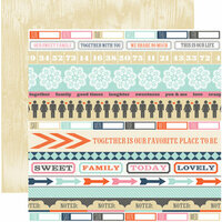 Teresa Collins - Family Stories Collection - 12 x 12 Double Sided Paper - Noted