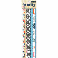 Teresa Collins - Family Stories Collection - Border Strips with Glitter Accents