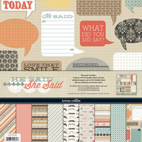 Teresa Collins - He Said She Said Collection - 12 x 12 Paper and Accessories Pack