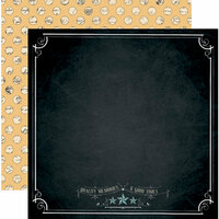 Teresa Collins Designs - Memorabilia Collection - 12 x 12 Double Sided Paper - Chalkboard