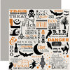 Teresa Collins - Masquerade Party Collection - 12 x 12 Double Sided Paper with Foil Accents - Halloween Collage