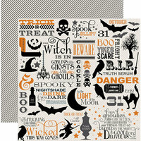 Teresa Collins - Masquerade Party Collection - 12 x 12 Double Sided Paper with Foil Accents - Halloween Collage