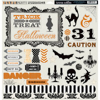 Teresa Collins Designs - Masquerade Party Collection - 12 x 12 Die Cut Chipboard Stickers