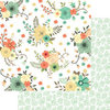 Teresa Collins - Nine and Co Collection - 12 x 12 Double Sided Paper - Flowers