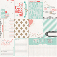 Teresa Collins - Save The Date Collection - 12 x 12 Double Sided Paper - Just Married