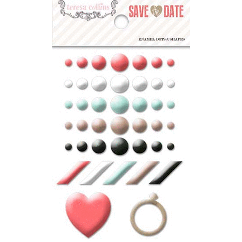 Teresa Collins - Save The Date Collection - Enamel Dots and Shapes